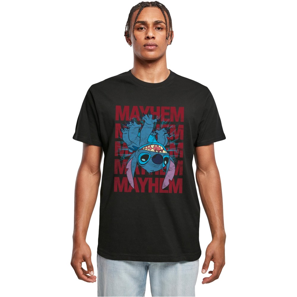 Merchcode Disney Lilo & Stitch - Mayhem Herren TShirt - Schwarz